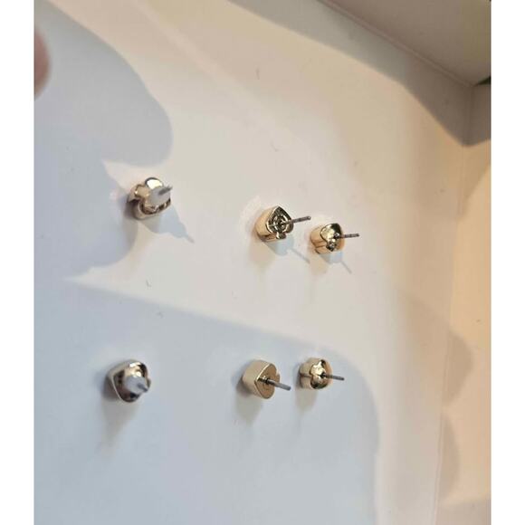 Kate spade target stud earrings Champagne latte fries pearls gold silver 3 pair - Picture 4 of 4